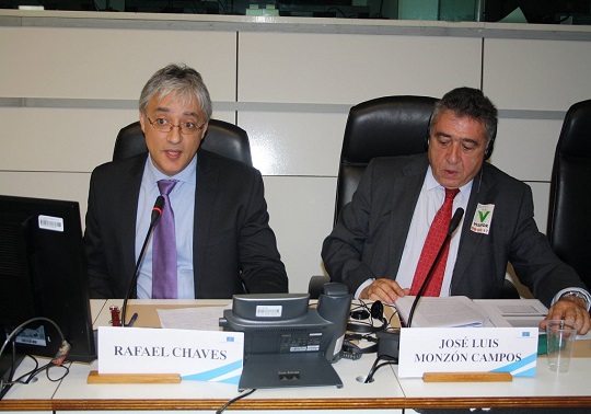 Los Catedráticos Rafael Chaves y José Luis Monzón
